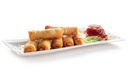 Spring Roll (Seasoned chicken and fresh vegetables wrapped in a crisp, thin pastry)
