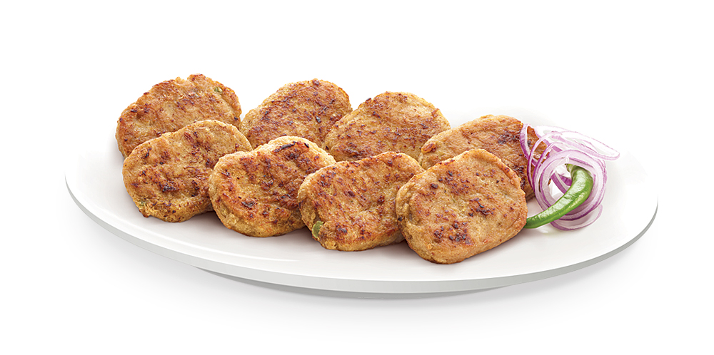 Kabab Tikki (Ground chicken meat patties with fresh green chillies)