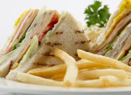 Mortadella Club Sandwich