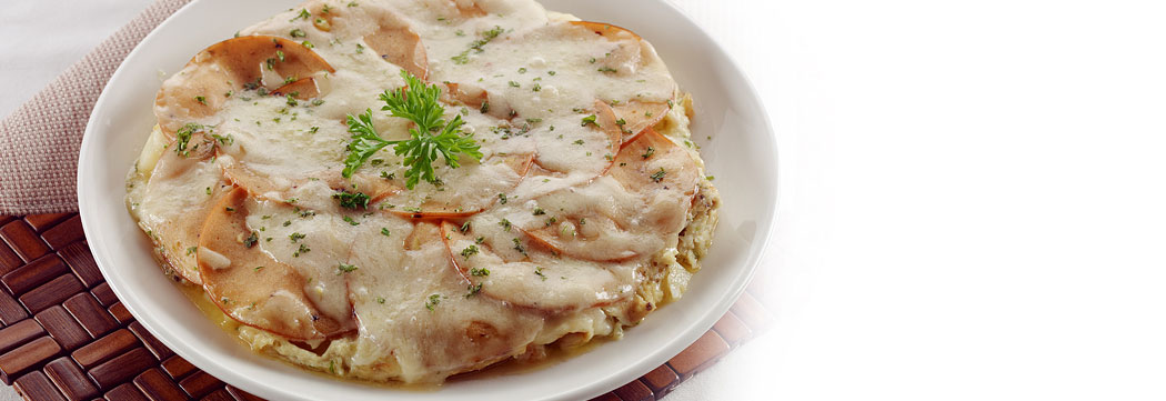 Mortadella Slices Spanish Omelette