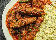 Tandoori Seekh Kabab Curry with Rice