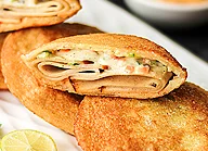 Mortadella Stuffed Bread Patties