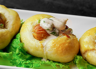 Mini Sausage Stuffed Bread Boats