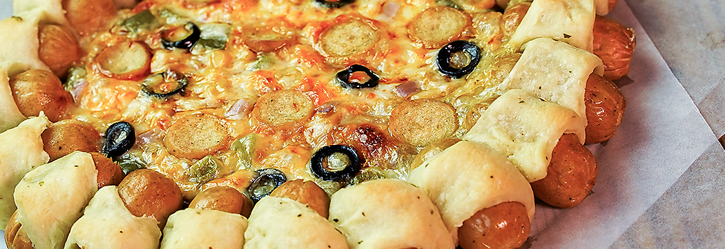 Mini Sausage Crusted Pizza